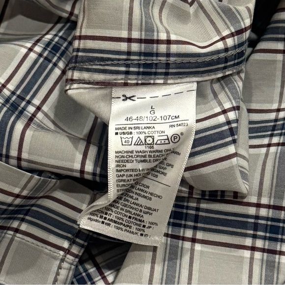 Banana Republic Luxe Poplin Grant Slim Fit Buttondown Summer Chic Men's Size L - Picture 7 of 9